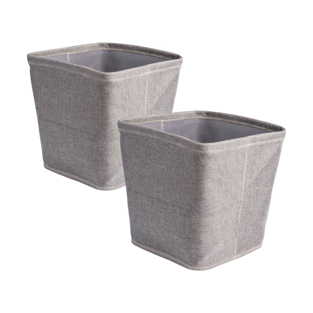 DII® 13" Zig Zag Stitch Trapezoid Fabric Bins, 2ct.